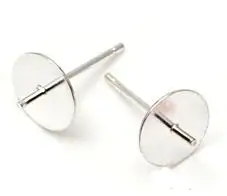 XD P034 925 sterling silver earring findings  925 sterling silver earrings  half hole bead earrings