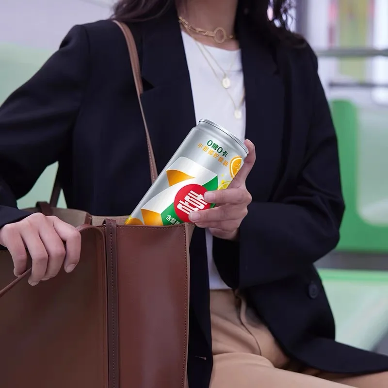 Wholesale sugar free small citrus lemon flavored soda carbonated beverage 330ml soft drinks