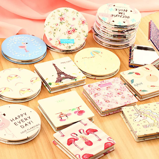 Custom Square Mini Round Shape Cheap Small Makeup Pocket Mirror for Promotional Personalized Pocket Mirror