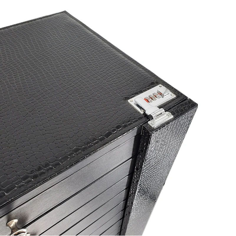 Luxury 360 Slots Factory Price Exhibition Display Sunglasses Cabinet with Wheel Trolley Glasses Portable Storage Suitcase