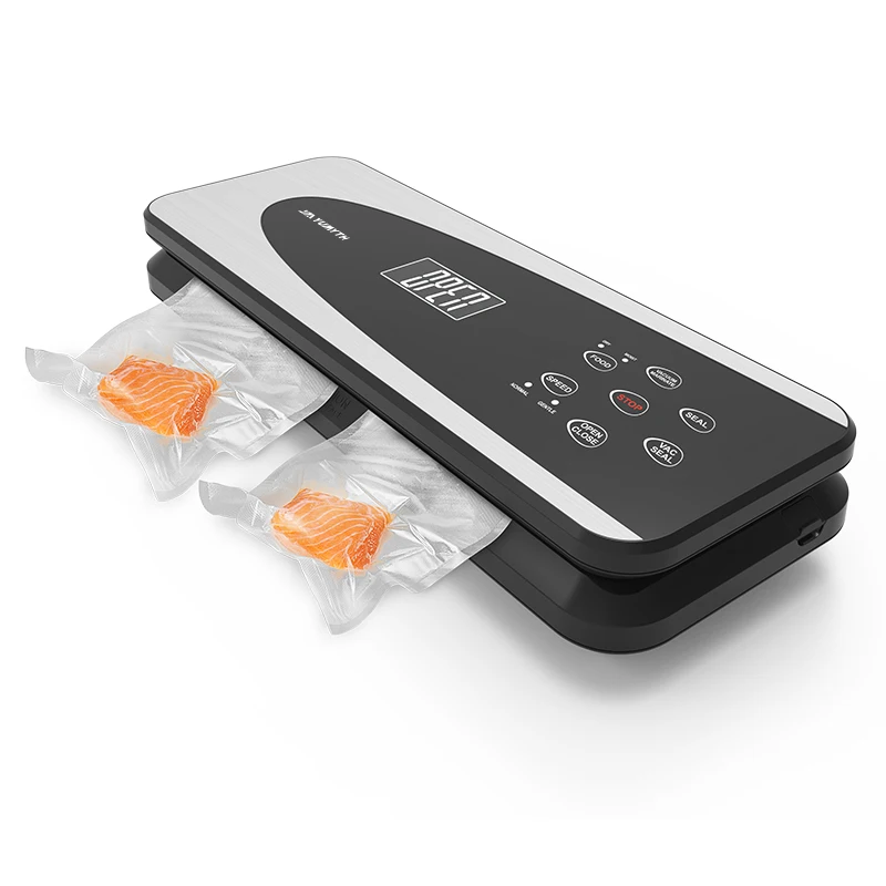 Factory Direct Plastic Stainless Steel Electric Food Vacuum Sealer Handheld LED Indicator Built-in Bag Cutter Touch Button