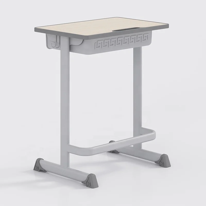 Elementary school furniture simple design cheap price single student study desk with chair