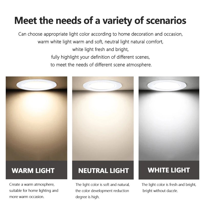 4inch 12W 5CCT Ultra-Thin LED Recessed Ceiling Light With Night Light  Junction Box Slim Panel Light