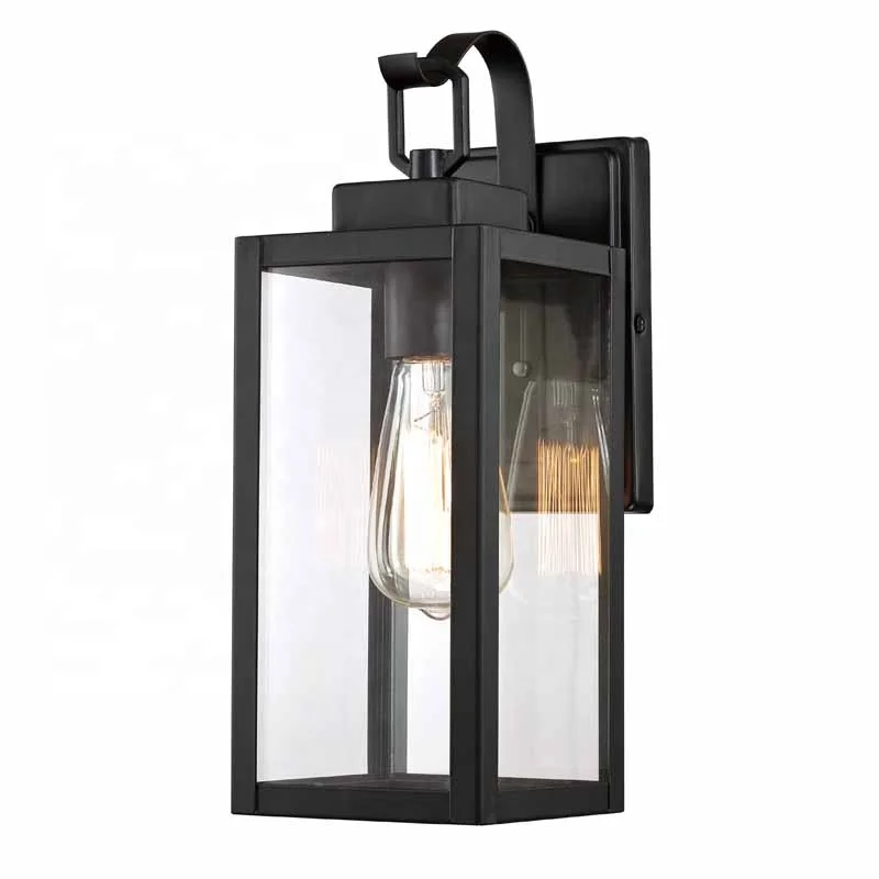 outside lighting wall mounted Outdoor Wall Light outdoor wall mount lights black finish clear glass