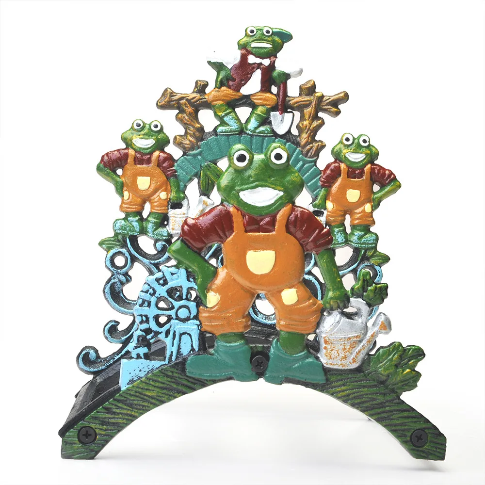 American retro load-bearing cast iron long water pipe rack bracket courtyard garden wall hanging water pipe storage rack