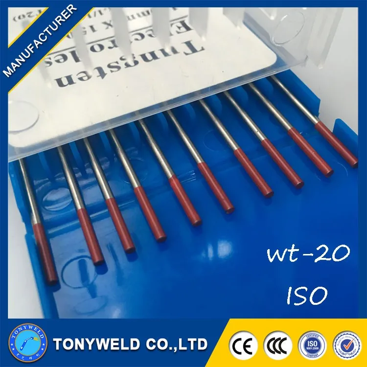 WT-20 2%Thoriated Tig Red Tungsten Electrode for 3.2*175