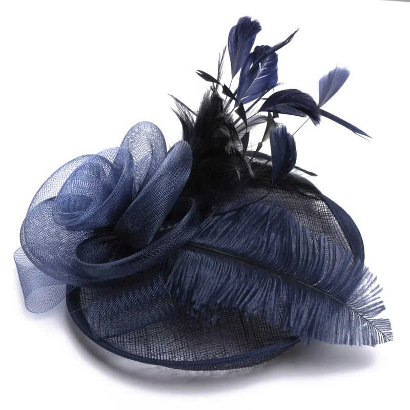 2024 Fashion Western-Style Feather Party Ladies Fascinator Church Wedding Hats For Women Dress Wholesale