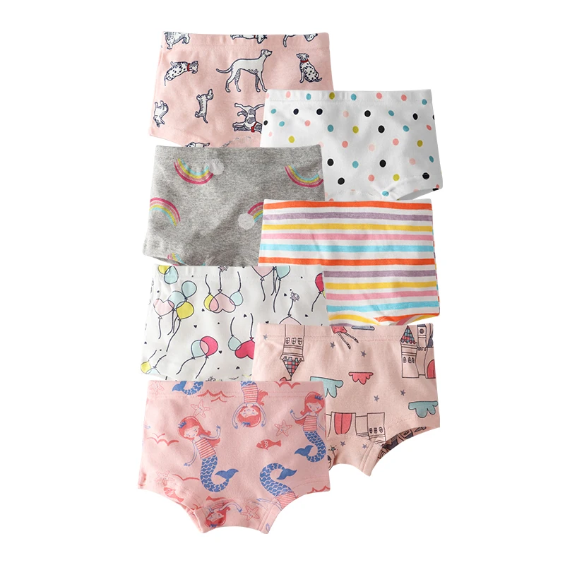 Детская одежда для маленьких девочек органического тонкого хлопкового нижнего белья трусы нижнее белье шорты плоский штаны разноцветные