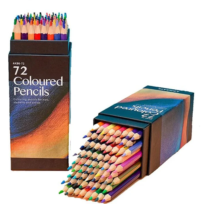manufacturers high quality rainbow graded hexagonal colour pencils set wooden colored professional pencils drawing for artist