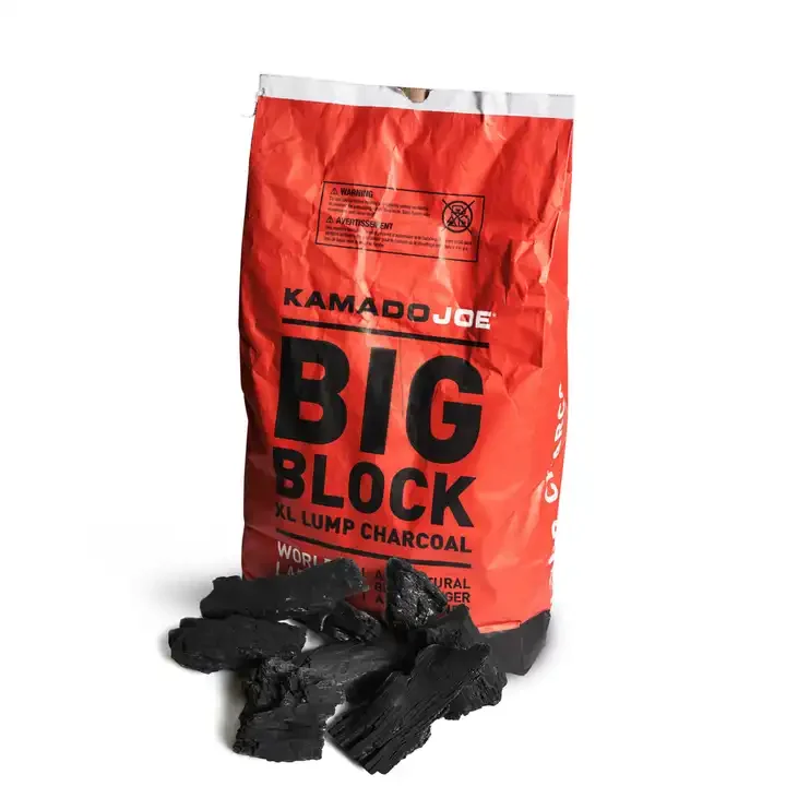 Durable 5Kg 11Lbs Pounds Kraft Paper Bag For Charcoal Hardwood Lump Charcoal Paper Bag Coal Briquettes Packaging Bag