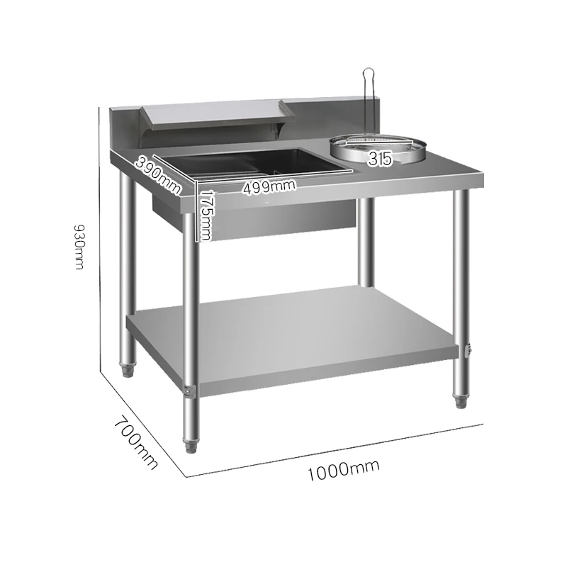 2024 Hot sale factory price high quality stainless steel work table commercial breading table