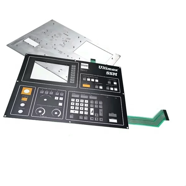 Custom Metal components Hardware panel name plate Membrane Keypad Switch With Tactile Dome Embossing