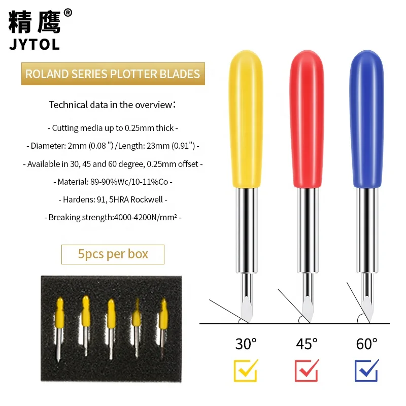 Roland Plotter Blade vinyl blade cutting  30/45/60 Degrees Replacement Blades sets Cutting plotter knives
