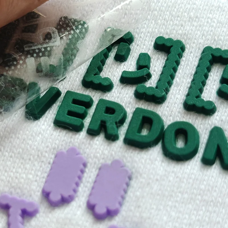 Custom Silicone Sticker With 3m Glue 3d Mold Label Flat Rubber Heat Transfer For Shirt New Fashion Tpu Labels For Clothing