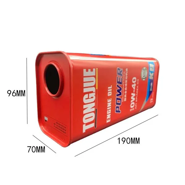 Tin Plate Can 1 Liter Square Tin Cans for Engine Oil  1000ML Rectangle Metal Can for Lubricant  Brake Oils container
