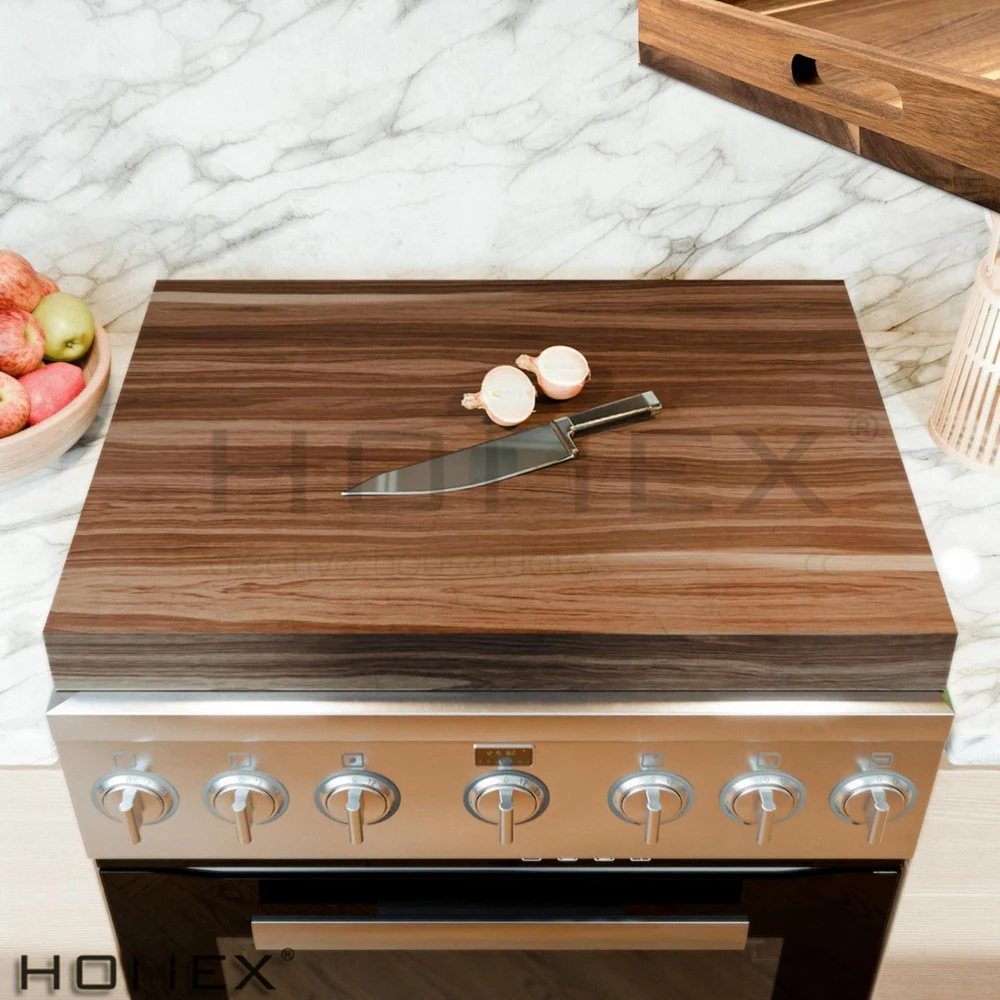 Acacia Wood Noodle Board Stove Cover Over the Stove Top Larger Chopping Board
