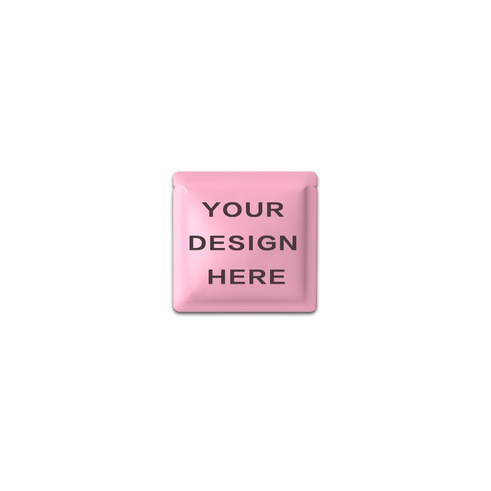 Free Sample Custom Printing Three Sides Seal Zipper Bag Mylar Bag For Tea Gummies Cookie Packaging Bag