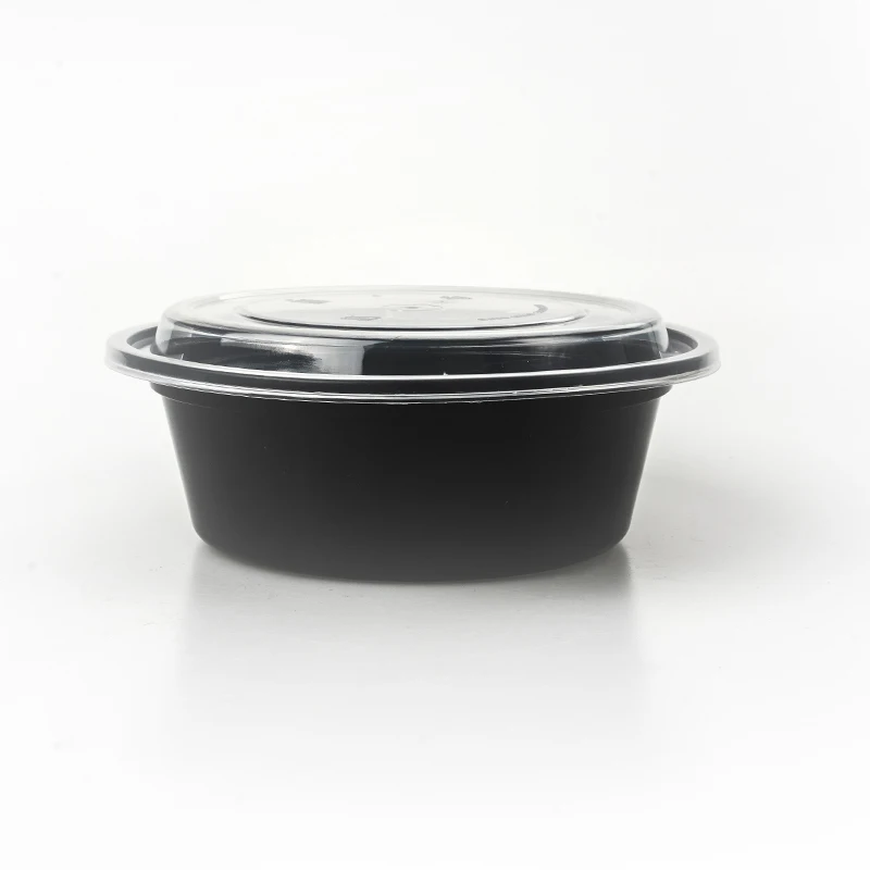 700ml/25oz Disposable Take Away Plastic fruit salad container with dome lid,salad mixing bowl to go with cover