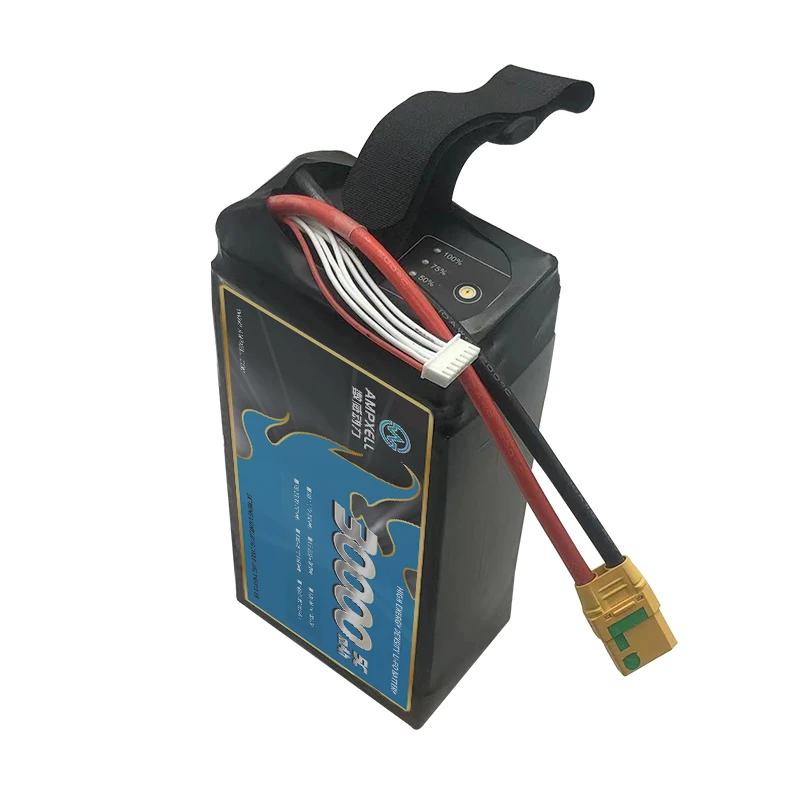 NEW ARRIVAL  AMPXELL High energy density Li-po battery 30000mAh 22.2V 6S 5C  for Professional Drones UAV