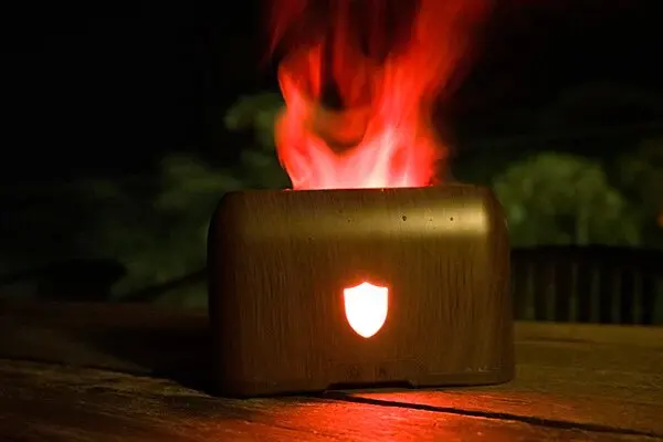 OEM 200ml mini Ultrasonic Aroma humidifiers Flame Fire Air Humidifier Electric Portable fragrance diffuser for home, office