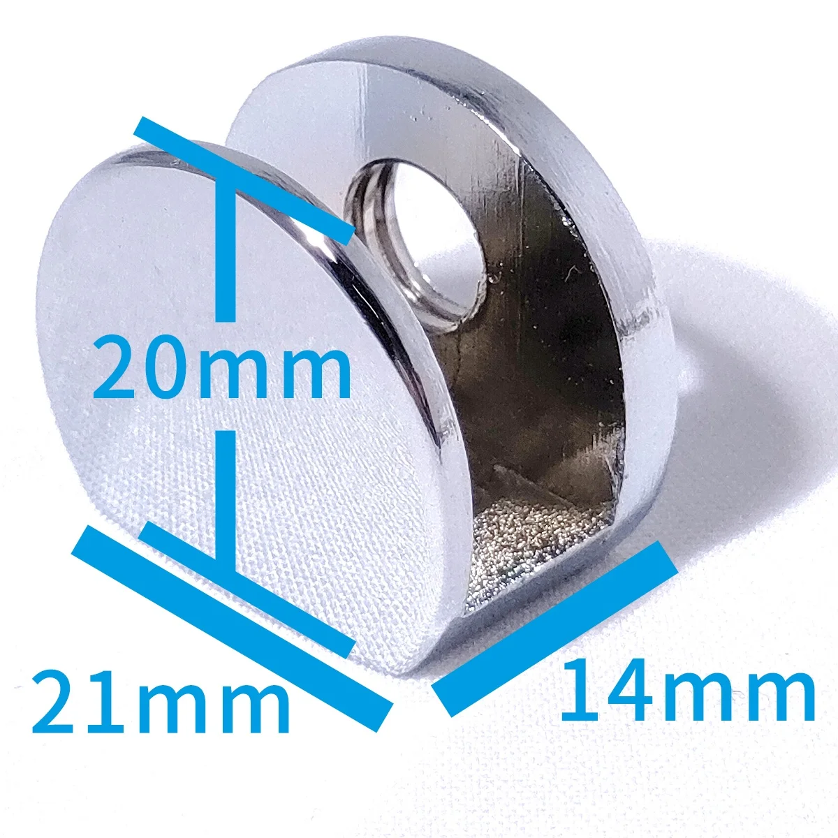 Stainless Steel Hardware Accessories Half Round Glass Clamp Clip for Shower Glass Shelf Bracket Stainless Steel Glass Clamp
