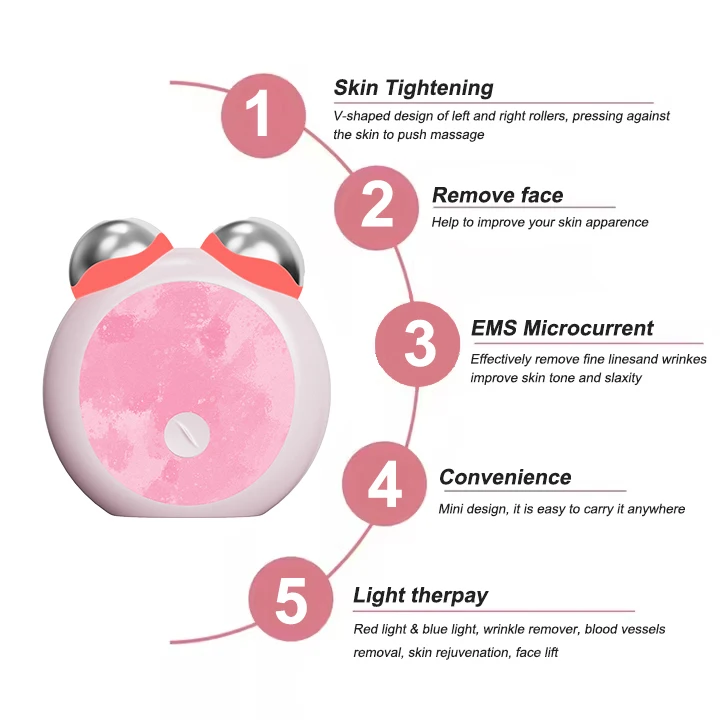 Portable Mini Home Facial Toning Device Handheld Microcurrent Anti-Aging Face Massager For Eye Wrinkle Removal