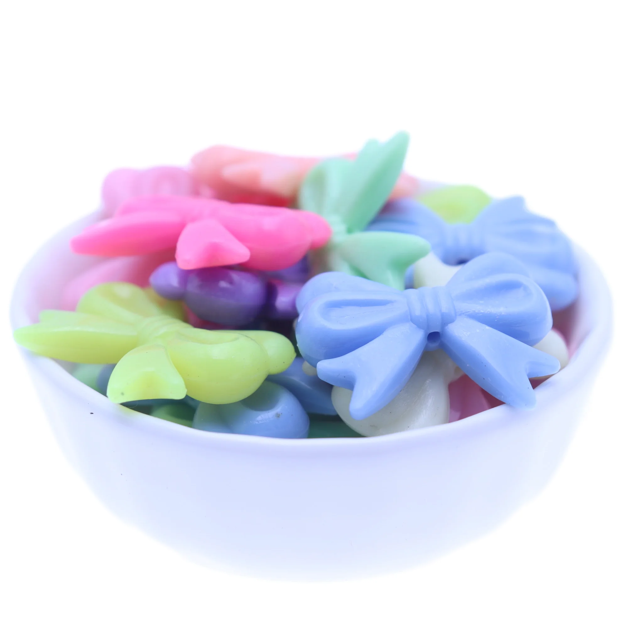 Hot Sale 15*16mm Mixed Color Mickey Head Big Hole Jewelry Kids Plastic Acrylic Pony Beads