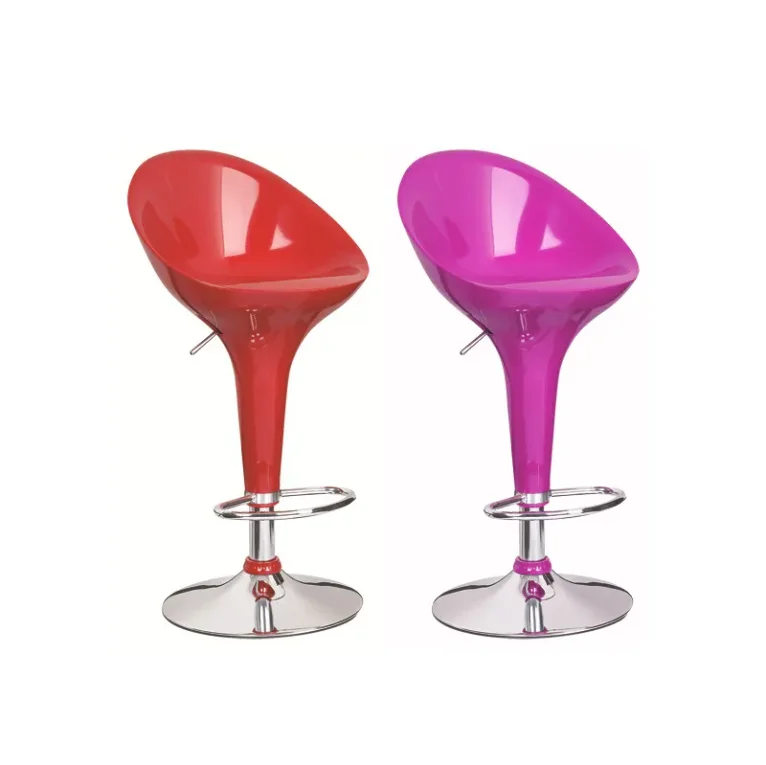 Restaurant Furniture Metal High Red Plastic Bar Chair Wholesale ABS Leather Bar Stool