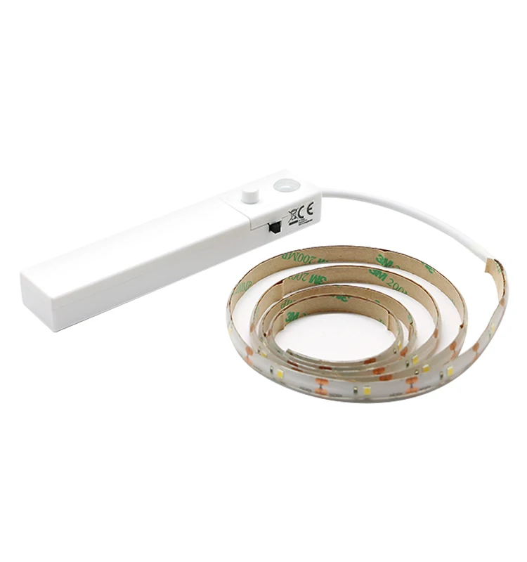 
Under bed light PIR motion sensor led strip light battery powered 230v warm white led strip 
