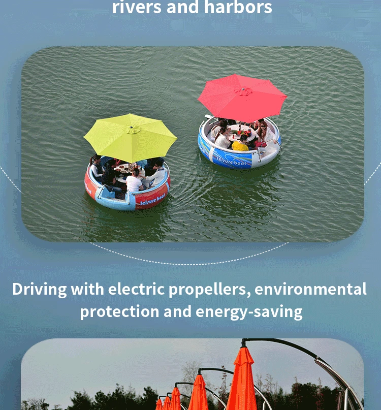 China new type best family pontoon boat bbq Donut Boats