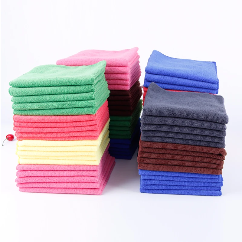 40x40cm Wholesale Colorful Car Detailing 100% Microfiber Micro Fiber Car Cleaning Cloth Microfiber Towels