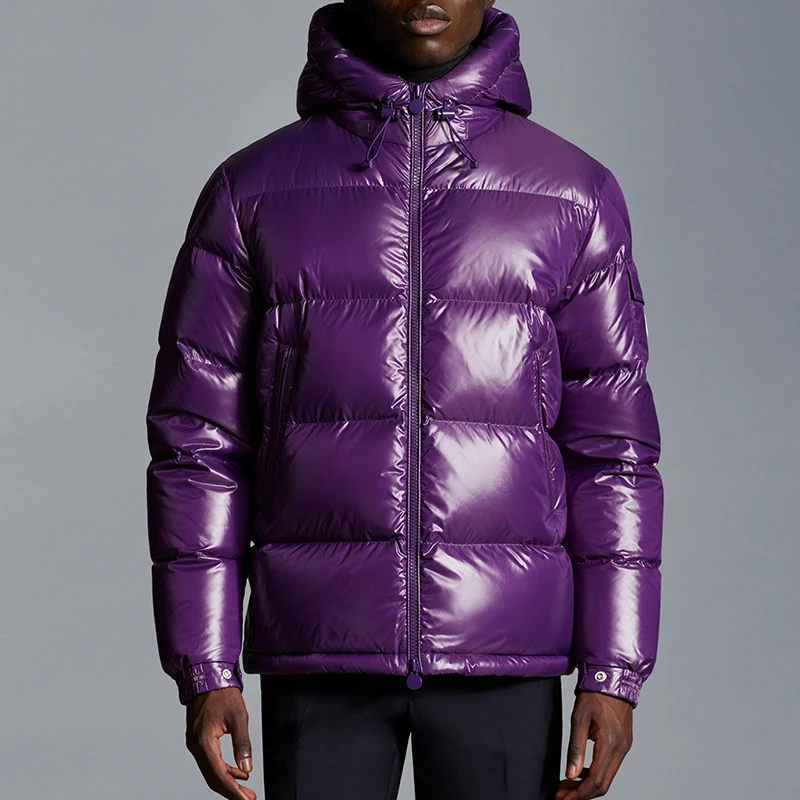 Wholesale Trendy Hood With Elastic Drawcord Designer Down Lightweight And Warm Bubble Coats Custom Down Jacket For Men