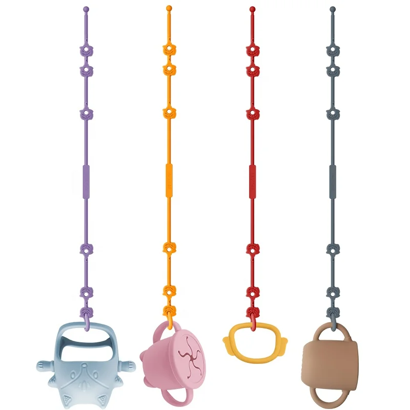 New Arrivals Pumpkin Shape Anti Lost Chewing Toy Baby Teethers Dummy Clip Silicone Baby Pacifier Chain Holder
