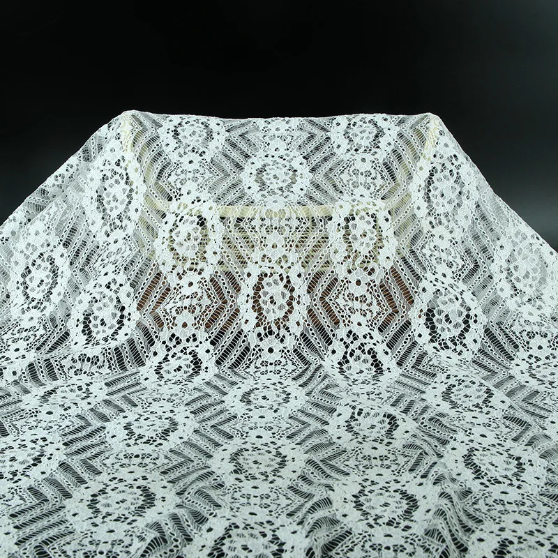 Striped polyester fabric  For party dress wedding dress clothing colorful lace fabric embroidered lace