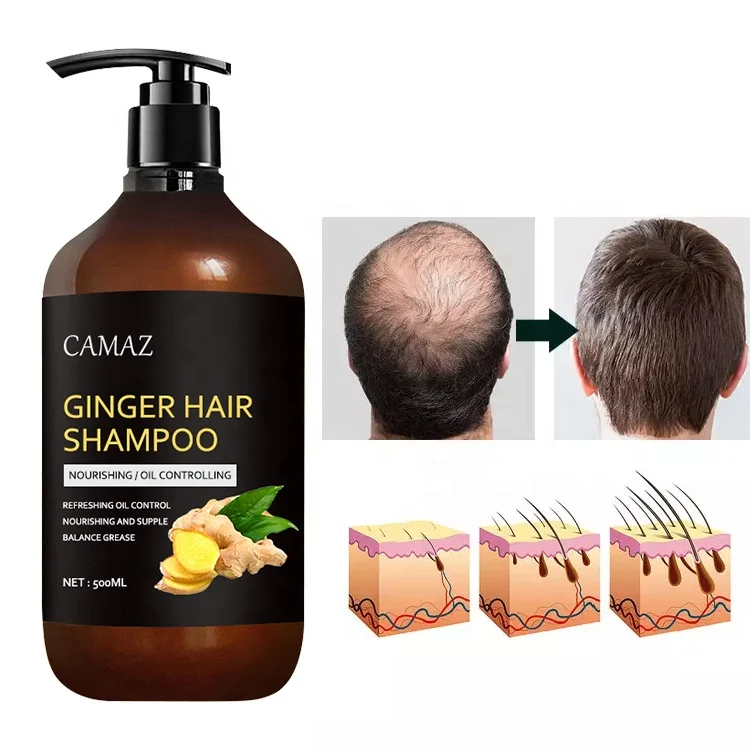 Private Label OEM Ginger long hair growth Shampoo Nature Organic african hair shampoo conditioner