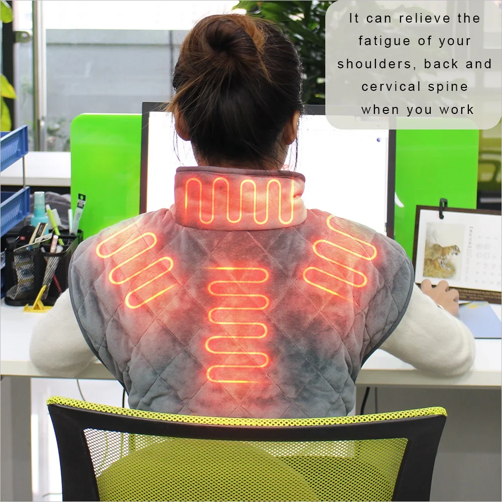 12V Multi-Function Neck & Shoulder & Back Heating Wrap for Body Pain Relief