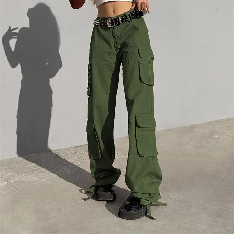 New design fashion loose trousers wide leg sweatpants Streetwear Cargo Pants women Parachute Pants carpenter pants