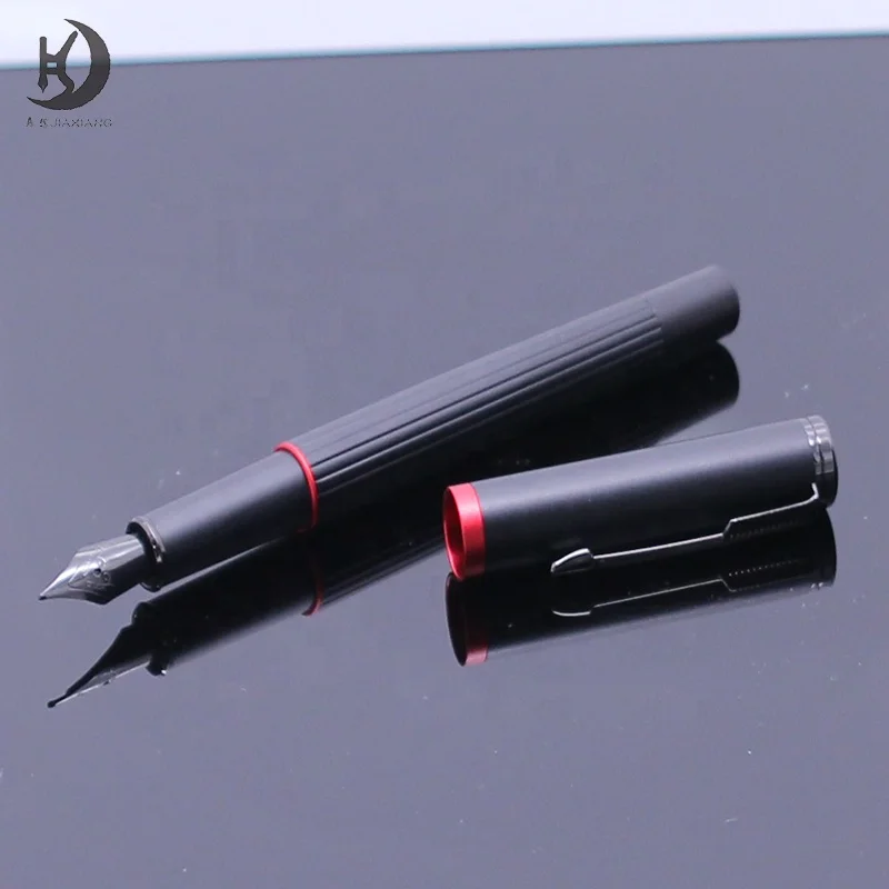 Jinhao 88 Hot Selling Matte Black Iridium Fine Nib Metal Calligraphy Writing Pen With Ink Converter