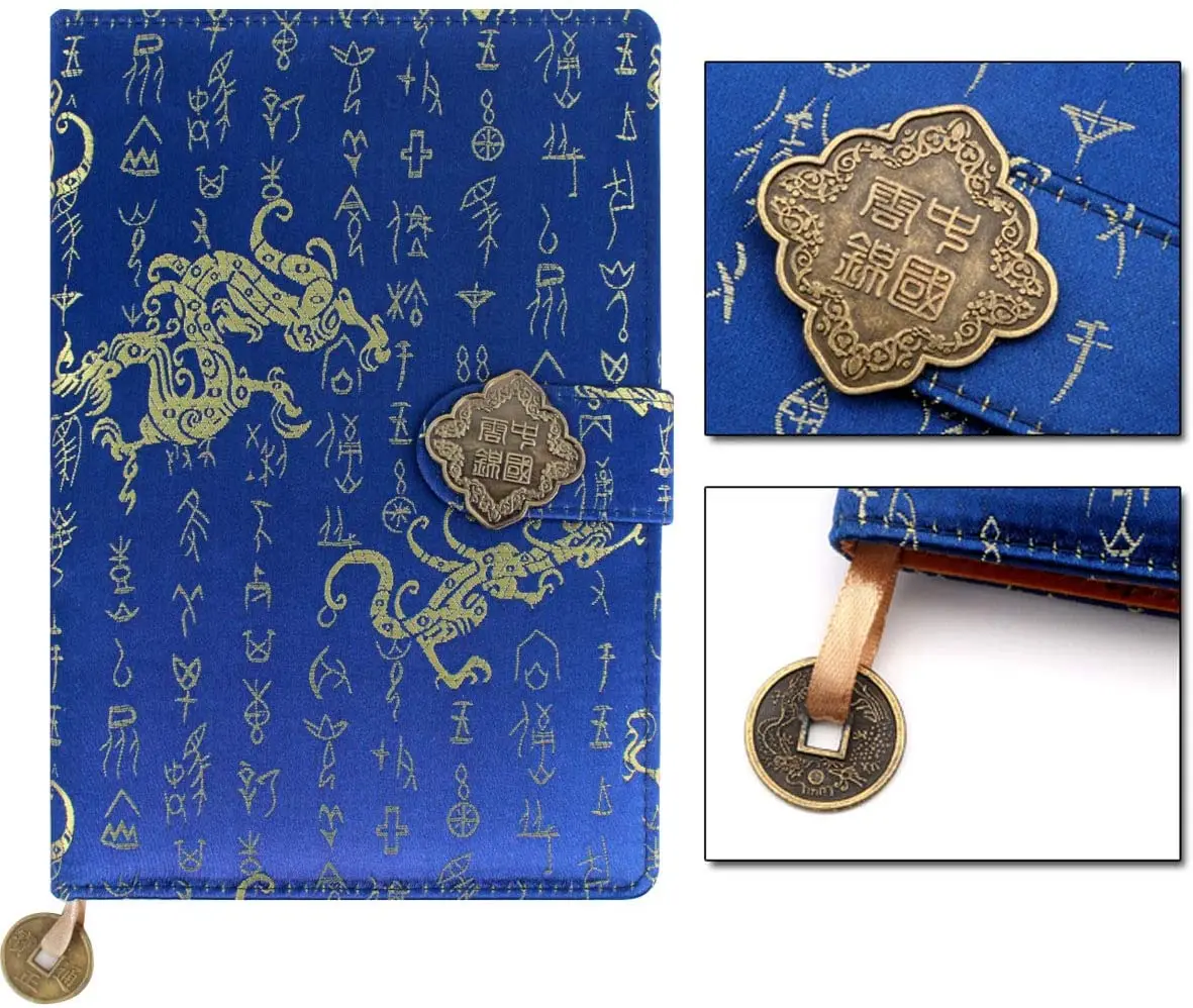 Exquisite Dragon Notebook Chinese Yun Brocade Notebook Silk Hardcover Diary Journal Sketchbook Travel and Thought Blank Book