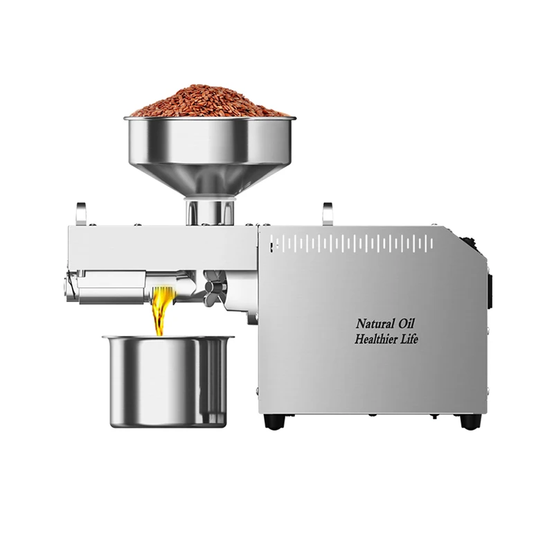 GOOPIKK 220V 110V 700W Automatic Stainless Steel Mini Oil Press Machine Home Used Mustard Coconut Soybean Oil Extractor