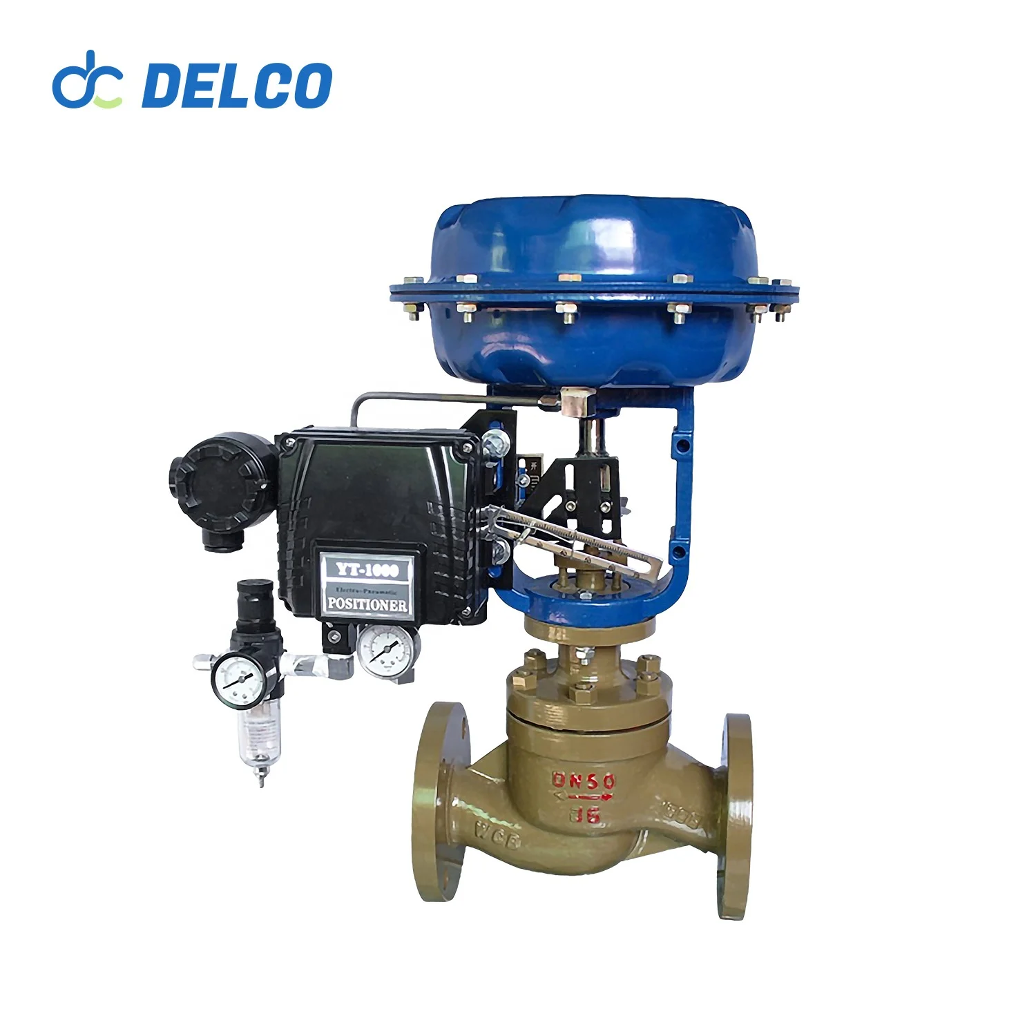 DELCO DN15 DN300 Пневматический регулирующий клапан мембранный шаровой для воздушной воды