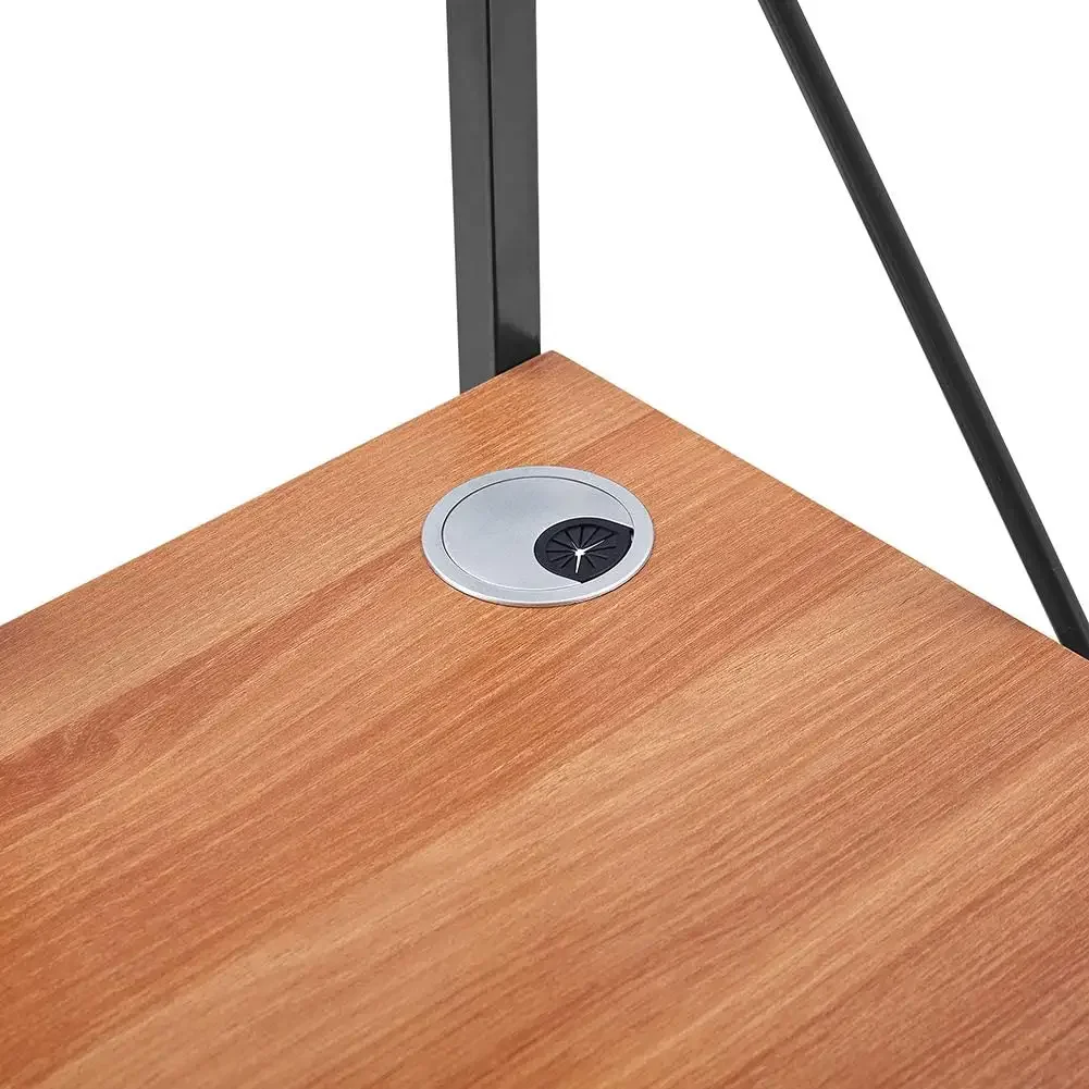 Metal Frame 4 Tiers Compact PC Workstation Writing Table Home Office Furniture Modern Luxury Design Computer Desk