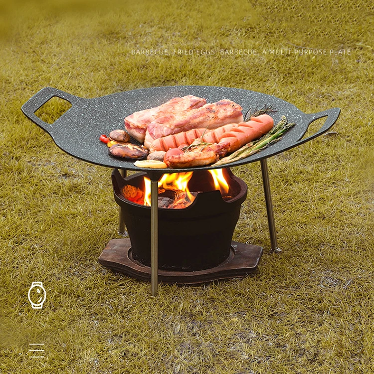 Chinese manufacture custom cast, iron material 24 inch pizza pan pizza maker grill pan stackable