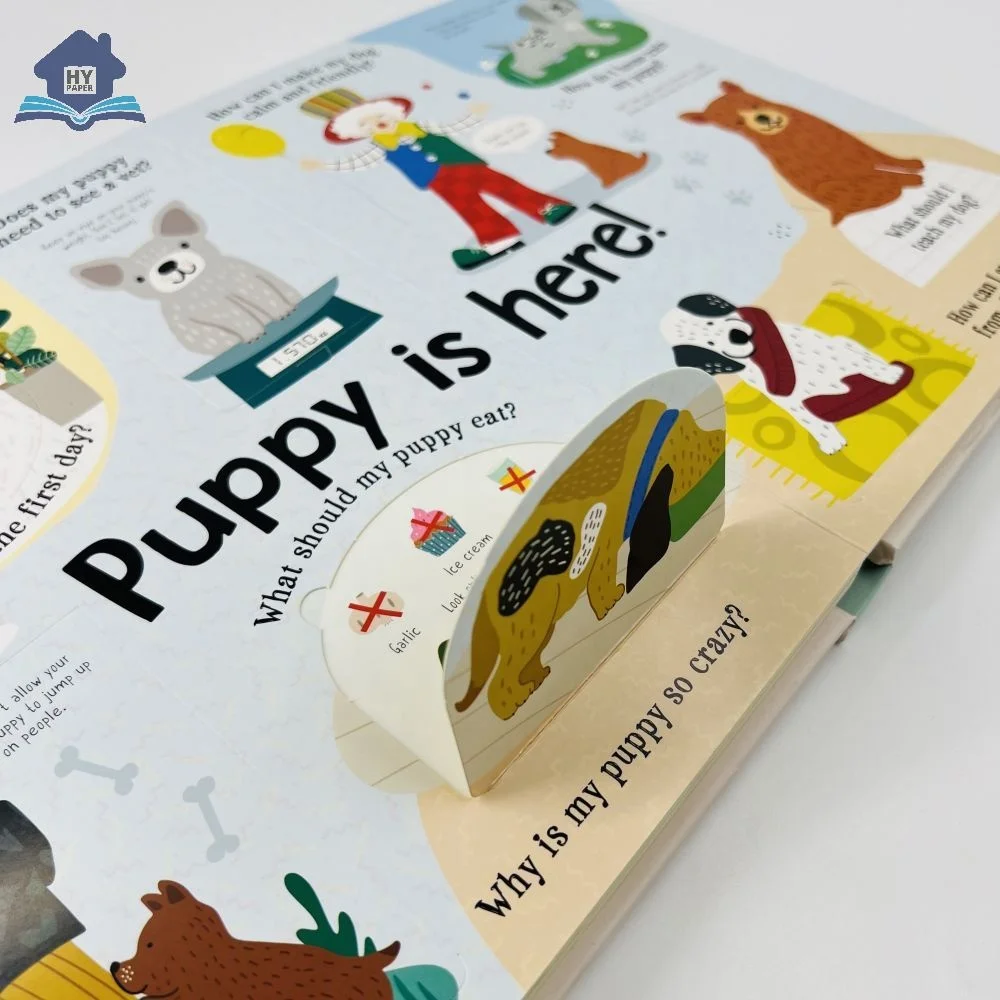 Прямые продажи детская книга с лифтом знания о собаках доска в твердом переплете губкой