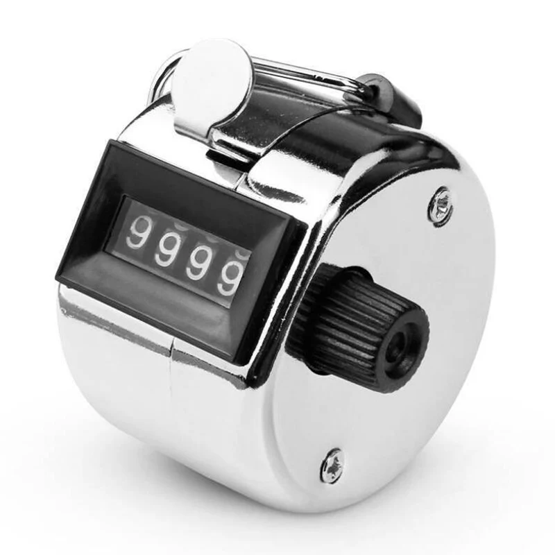 Factory price Tally Counter Handheld 4 Digit Display Metal Manual Mechanical Finger Ring  Counter
