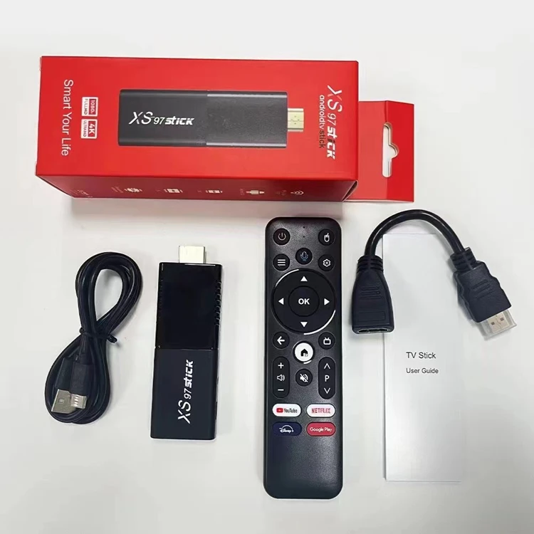 Глобальная версия X97S TV Stick 2 Гб 16 Android 10 Онлайн IPTV Портативный Mi Dongle tvstick Google Assistant