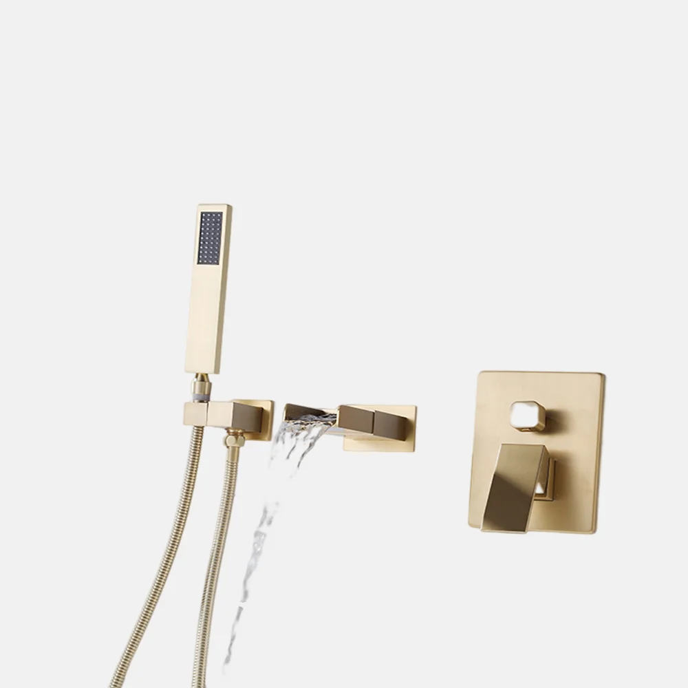 Hot Selling Contemporary Chrome Bathroom Shower Faucet Set Thermostatic Brass Tub Bathtub Faucet