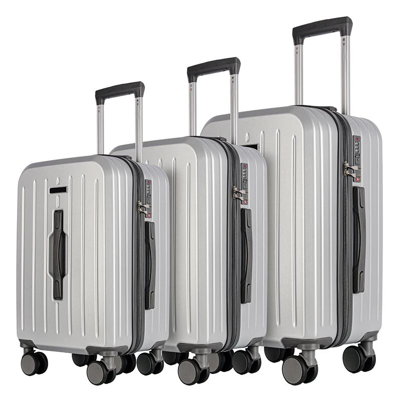 Factory OEM 3 PCS ABS+PC Suitcase Set Travel 20 24 28 inch smart Luggage Rolling Luggage Koffer bag