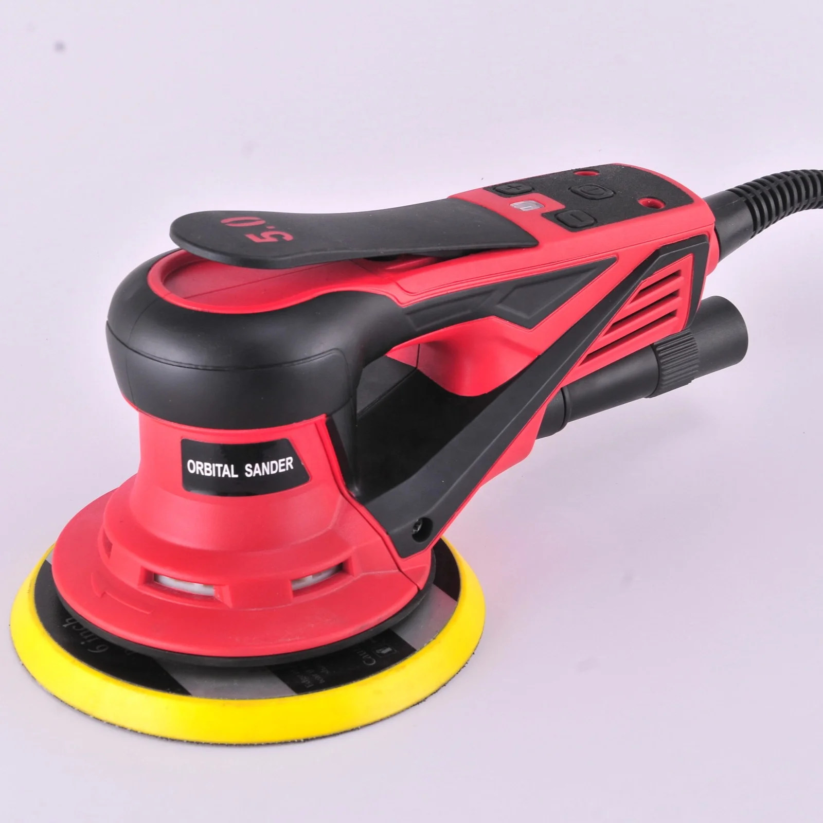 230V Electric Random Orbital Sander with Brushless Motor Variable Speed Corded for Car Wood Metal Industrial Use