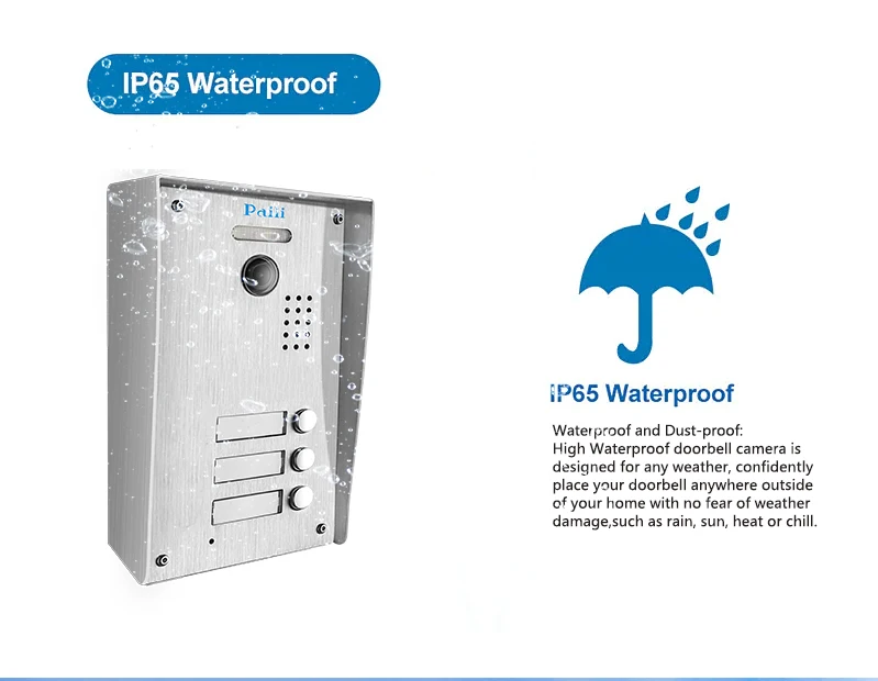 Multi apartments commax Intercom system 2 wires video door phone system  with  audio door phone